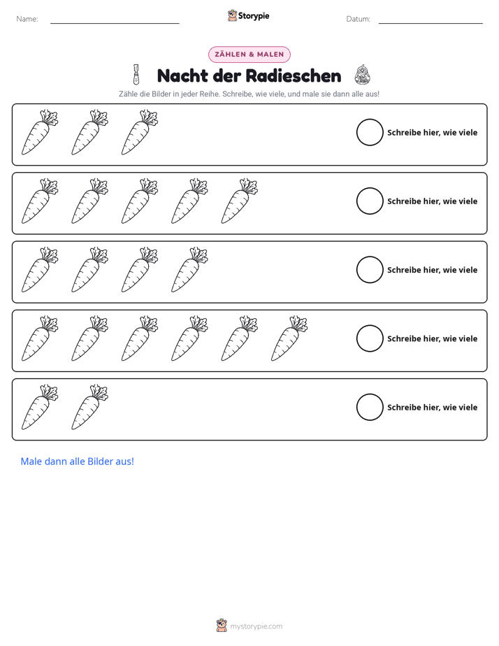 Zählen & Ausmalen