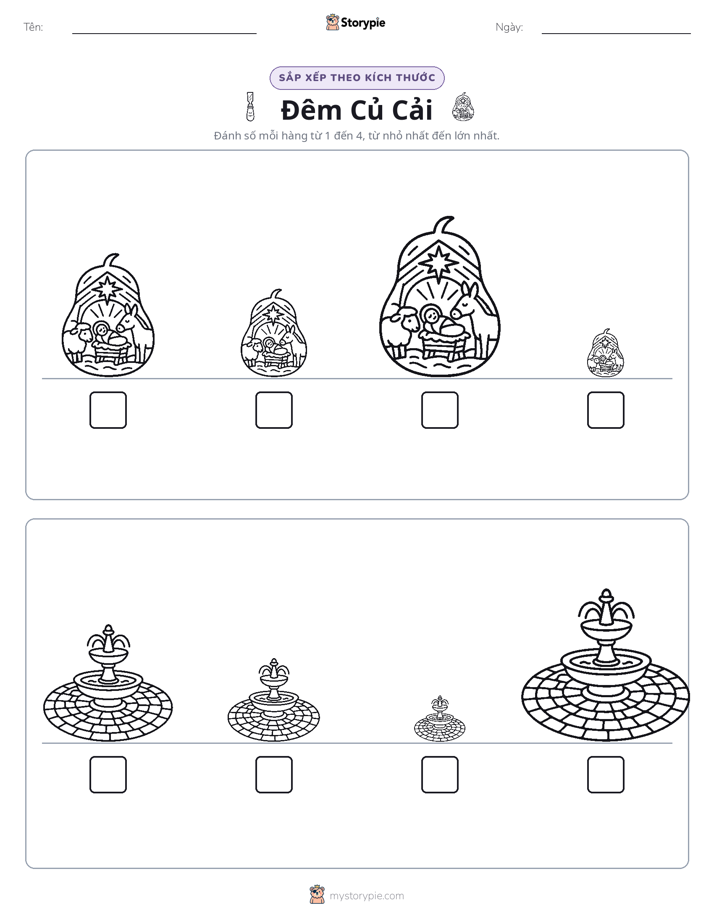 Thứ Tự Kích Thước