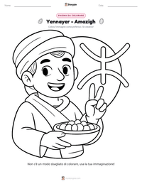 Anteprima della scheda stampabile di Yennayer - Amazigh