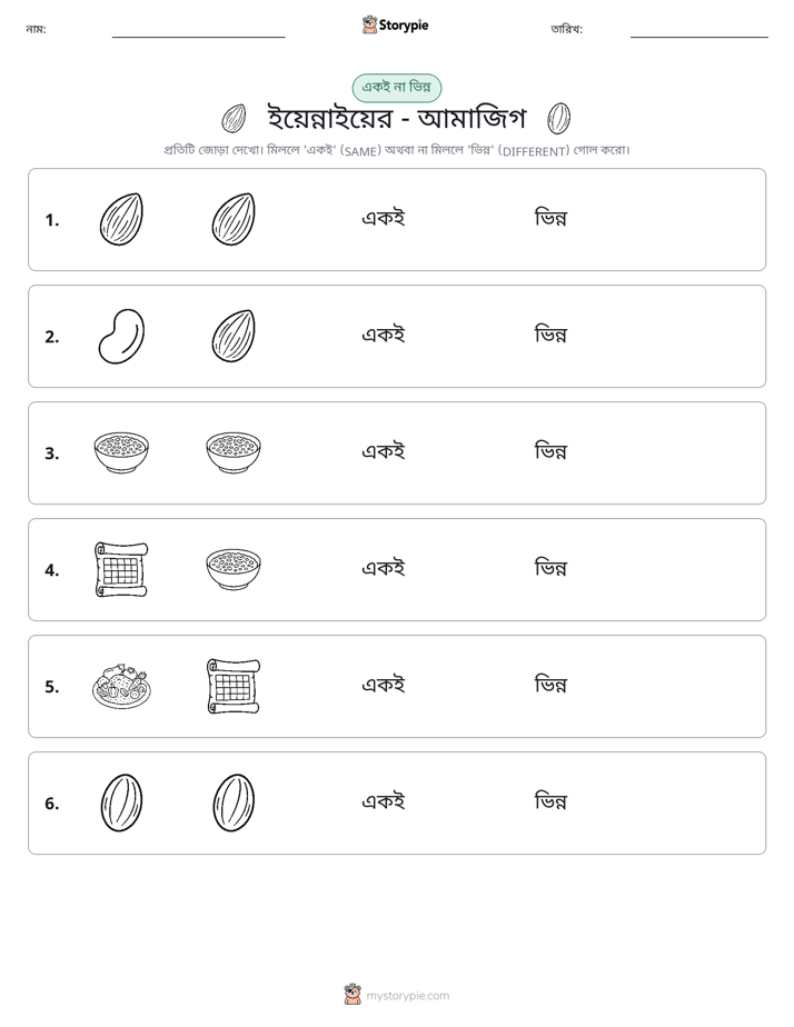 একই বা ভিন্ন