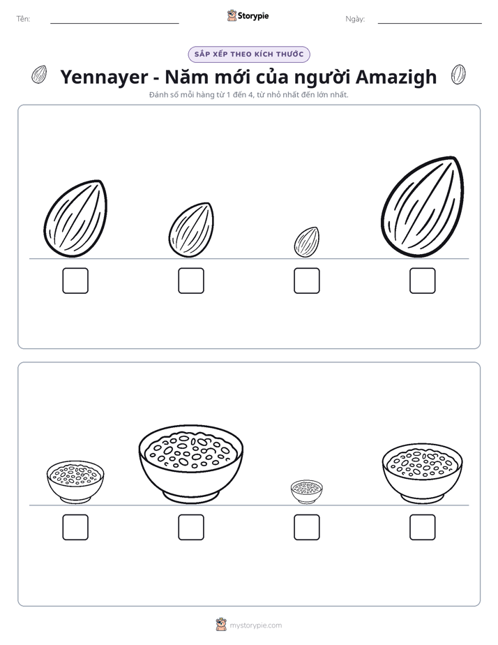 Thứ Tự Kích Thước