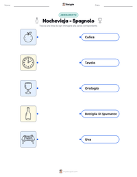 Anteprima della scheda stampabile di Nochevieja - Spagnolo