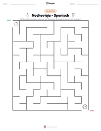 Nochevieja - Spanisch druckbare Arbeitsblatt Vorschau