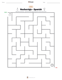 Nochevieja - Spanish printable worksheet preview