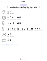 Xem trước tài liệu in sẵn Nochevieja - Tiếng Tây Ban Nha