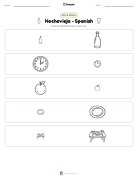 Nochevieja - Spanish printable worksheet preview