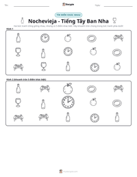 Xem trước tài liệu in sẵn Nochevieja - Tiếng Tây Ban Nha