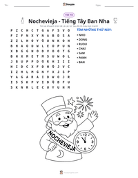 Xem trước tài liệu in sẵn Nochevieja - Tiếng Tây Ban Nha