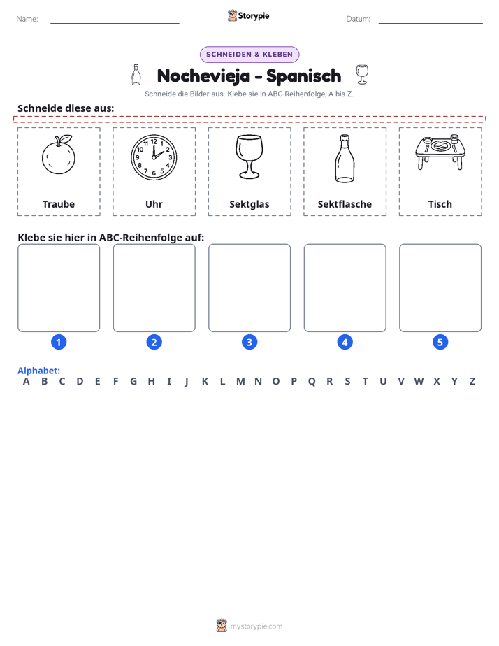 Schneiden & Einfügen Alphabet