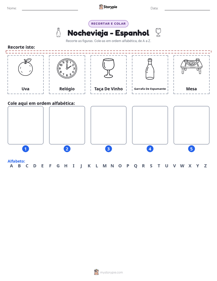Recortar & Colar Alfabeto