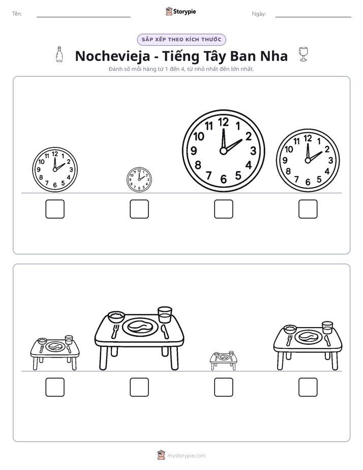 Thứ Tự Kích Thước