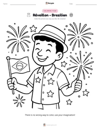 Réveillon - Brazilian printable worksheet preview