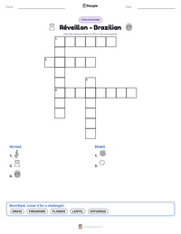 Réveillon - Brazilian printable worksheet preview