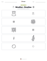 Réveillon - Brazilian printable worksheet preview
