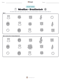 Réveillon - Brasilianisch druckbare Arbeitsblatt Vorschau