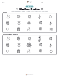 Réveillon - Brazilian printable worksheet preview
