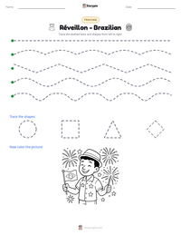 Réveillon - Brazilian printable worksheet preview