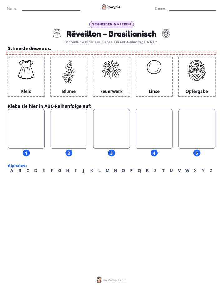 Schneiden & Einfügen Alphabet