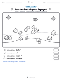 Aperçu de la feuille de travail imprimable Jour des Rois Mages - Espagnol