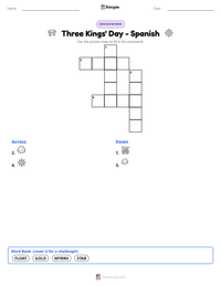 Three Kings' Day - Spanish printable worksheet preview