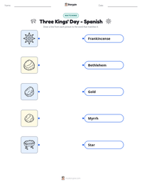 Three Kings' Day - Spanish printable worksheet preview