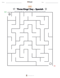 Three Kings' Day - Spanish printable worksheet preview