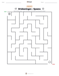 Driekoningen - Spaans afdrukbare werkblad voorbeeld
