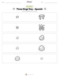 Three Kings' Day - Spanish printable worksheet preview