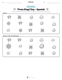 Three Kings' Day - Spanish printable worksheet preview