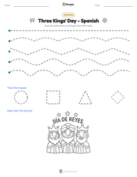 Three Kings' Day - Spanish printable worksheet preview