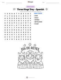 Three Kings' Day - Spanish printable worksheet preview