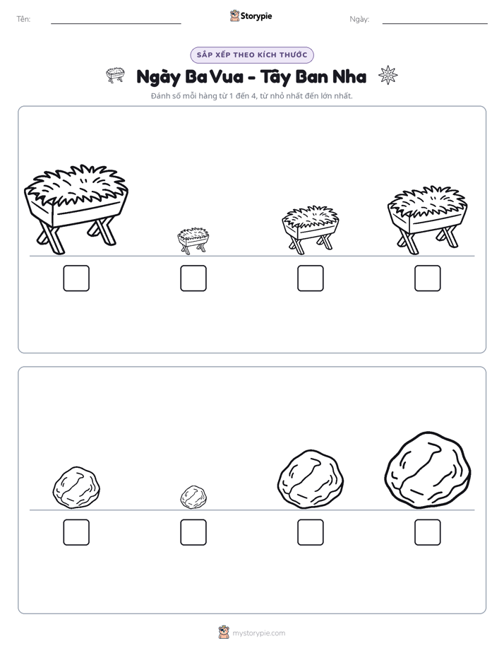 Thứ Tự Kích Thước