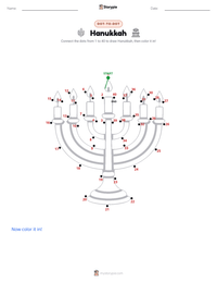 Hanukkah printable worksheet preview