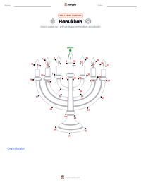 Anteprima della scheda stampabile di Hanukkah