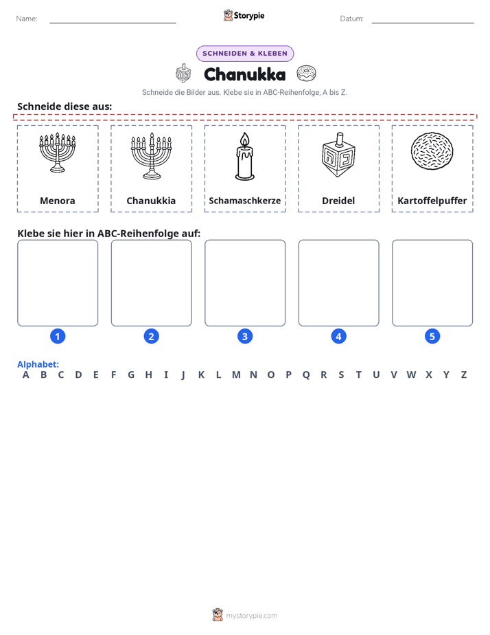 Schneiden & Einfügen Alphabet