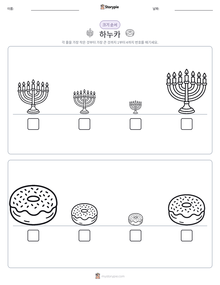 크기 순서