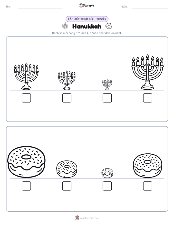 Thứ Tự Kích Thước