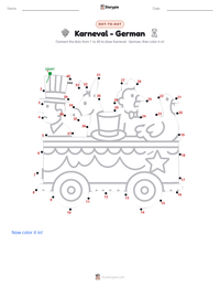 Karneval - German printable worksheet preview