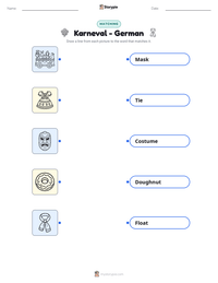 Karneval - German printable worksheet preview