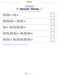Karneval - German printable worksheet preview
