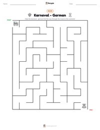 Karneval - German printable worksheet preview
