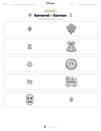 Karneval - German printable worksheet preview