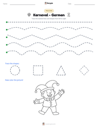 Karneval - German printable worksheet preview