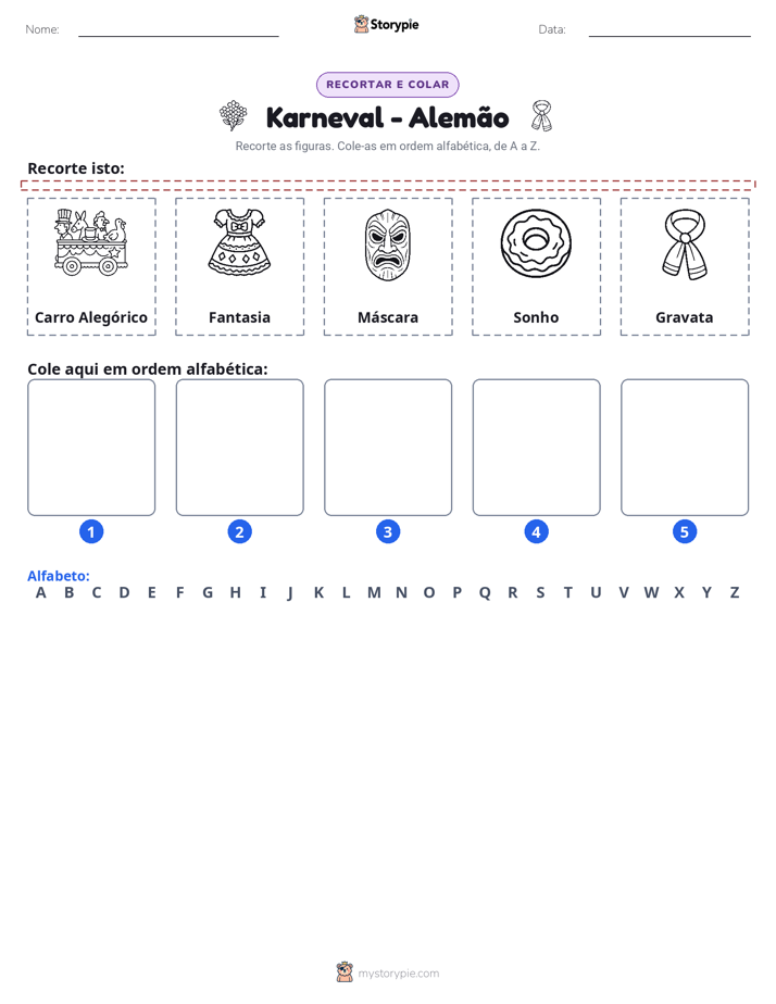 Recortar & Colar Alfabeto