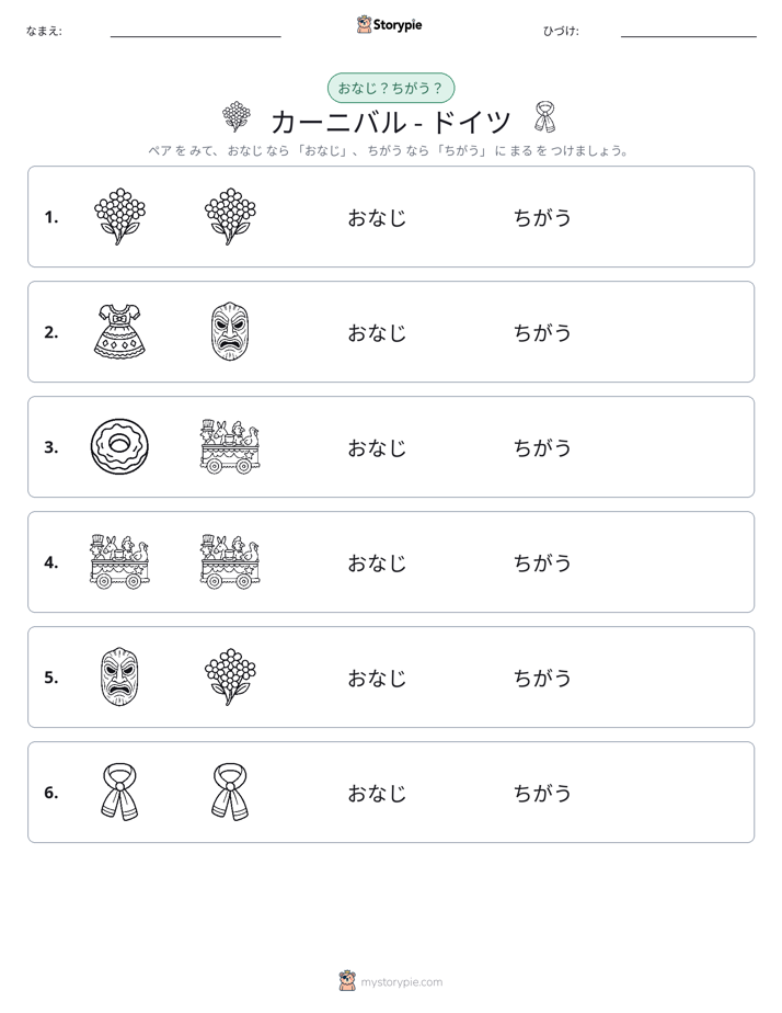 同じか違うか