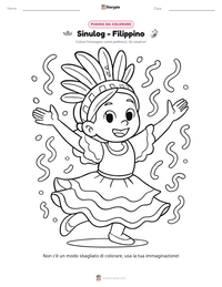 Anteprima della scheda stampabile di Sinulog - Filippino