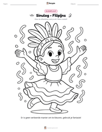 Sinulog - Filipijns afdrukbare werkblad voorbeeld