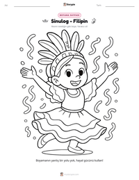 Sinulog - Filipin yazdırılabilir çalışma sayfası önizlemesi