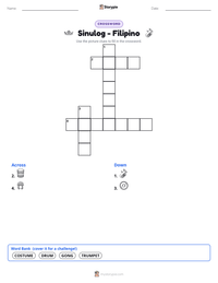 Sinulog - Filipino printable worksheet preview