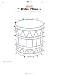 Sinulog - Filipino printable worksheet preview